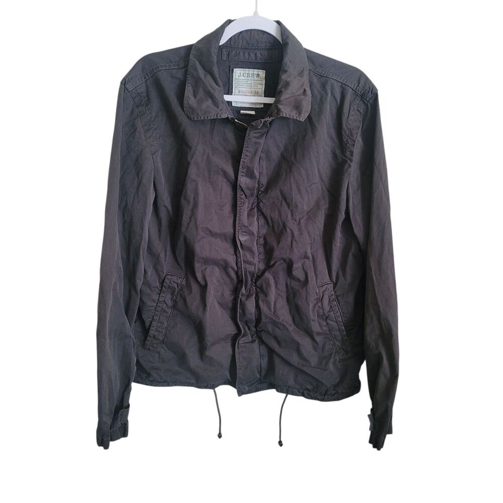 J. Crew Utility Deck Jacket Women's Size Medium Green Cotton Twill Y2K  Grunge